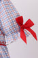 Blue Apple Smocked Plaid Dress