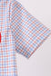 Blue Apple Embroidered Plaid Shorts Set