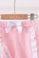 Pink floral jogger set