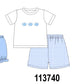 Blue Pumpkin Embroidered Gingham Shorts Set