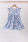 Blue Floral Print Dress