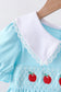 Blue Apple Smocked Lace Dress