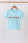 Blue Apple Smocked Top