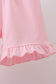 Pink Jack-O-Lantern  Applique Ruffle Shorts Set