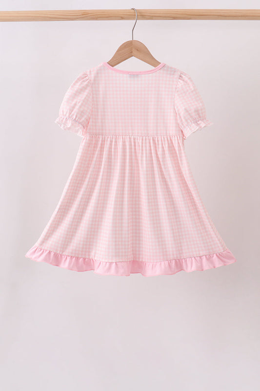 Pink Jack-O-Lantern Applique Dress