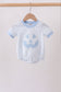 Blue Jack-O-Lantern  Applique Bubble