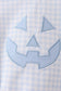 Blue Jack-O-Lantern  Applique Bubble
