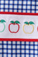 Navy Apple Embroidered Gingham Jon Jon