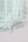 Green football french knot gingham ruffle bubble