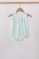 Green football french knot gingham ruffle bubble