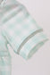 Green football french knot gingham bubble