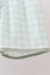 Green football french knot gingham shorts set