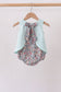 Blue Floral Bow Applique Bubble