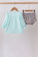 Blue Floral Bow Applique Bloomer Set