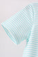 Blue Tool Embroidery Stripe Top