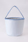 Blue Pumpkin Applique Gingham Basket