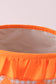Orange Pumpkin Applique Gingham Ruffle Basket