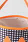 Black Pumpkin Applique Gingham Basket