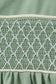 Sage collar smocked lace bloomer set