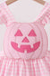 Pink Jack-O-Lantern  Applique Ruffle Dress