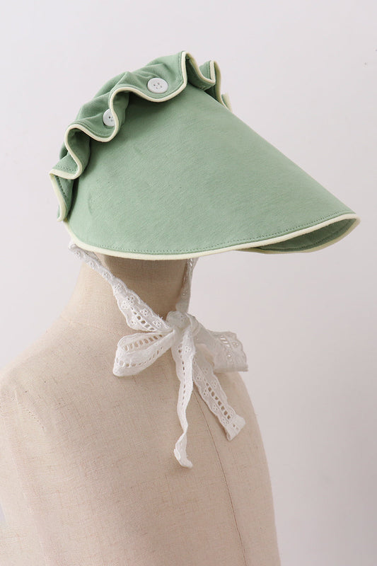 Sage lace bonnet