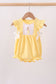 Mustard character embroidery ruffle bubble