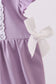 Purple character embroidery ruffle bubble