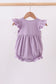 Purple character embroidery ruffle bubble