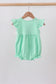 Green character embroidery ruffle bubble