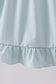 Light blue character embroidery ruffle dress