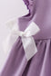 Purple character embroidery ruffle dress