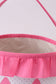 Pink Pumpkin Applique dot Ruffle Basket