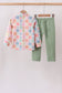 Pastel Daisy Checkerboard Jogger Set