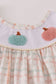 Neutral plaid french knot ruffle shorts set