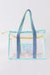 Blue clear waterproof beach travel bag