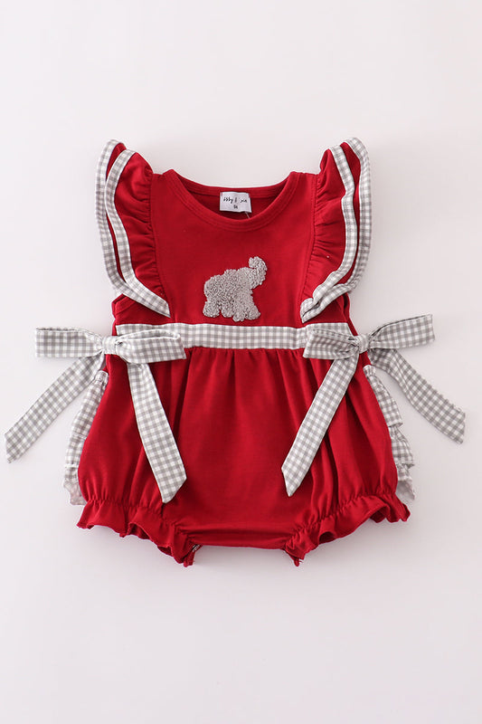 Alabama elephant french knot ruffle bubble