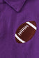 Purple football embroidery button down shirt