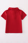 Maroon football embroidery button down shirt