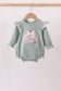 Sage Floral Pumpkin Applique Ruffle Bubble