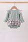 Sage Floral Pumpkin Applique Ruffle Bubble