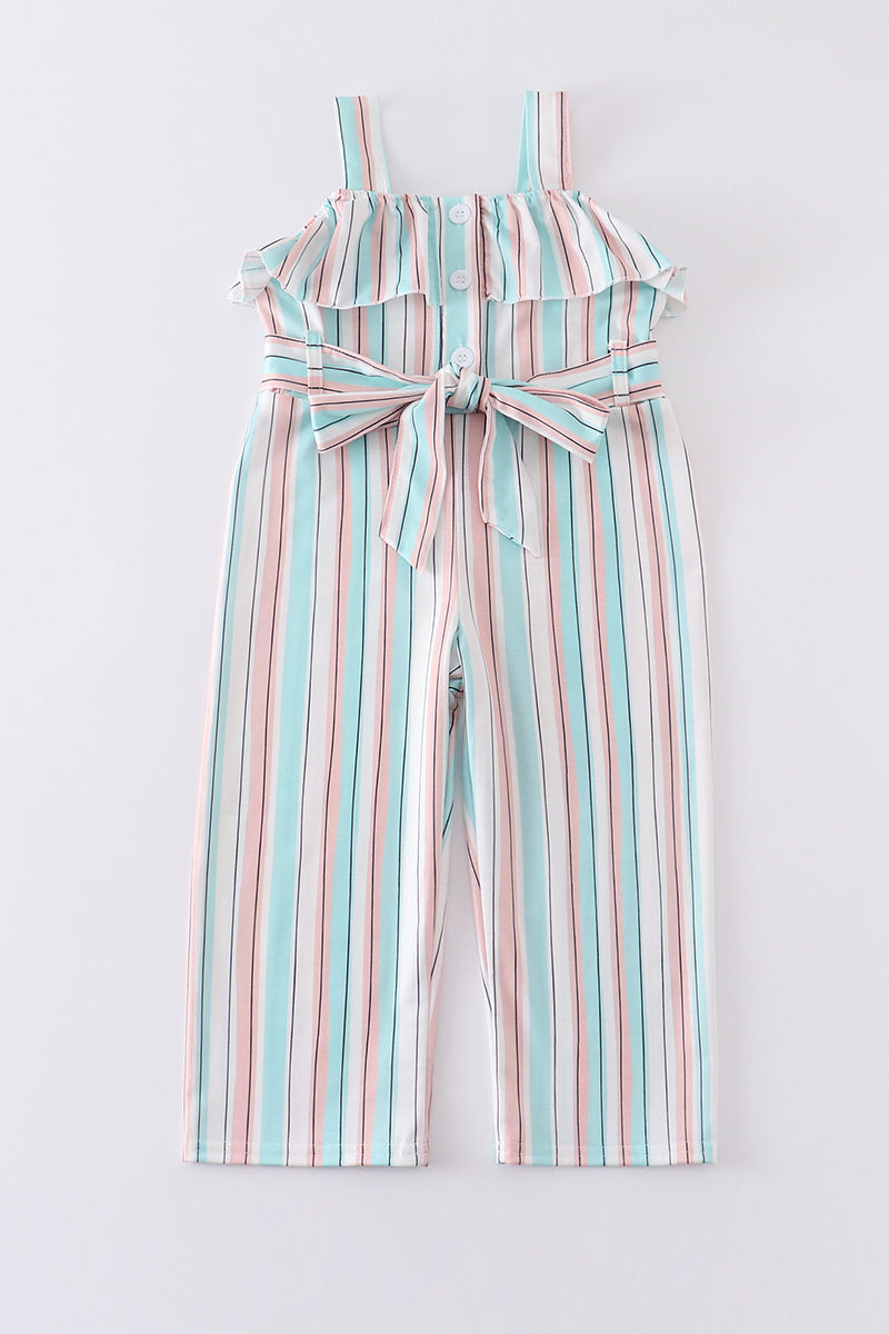 Stripe rainbow girl jumpsuit