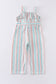 Stripe rainbow girl jumpsuit