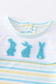 Easter stripe french knot bunny boy top