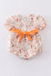 Easter bunny egg print ruffle girl bubble