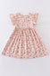 Pink easter bunny print ruffle dress