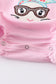 Pink bunny applique ruffle girl bubble