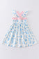 Marine creature print dress mom & me