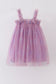 Purple star strap tulle dress