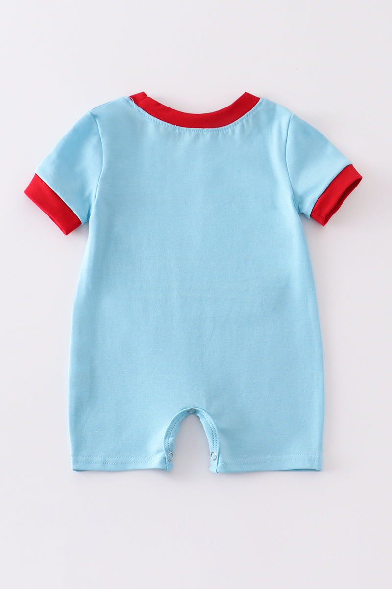 Patriotic flag applique boy romper