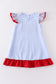 Patriotic flag applique dress